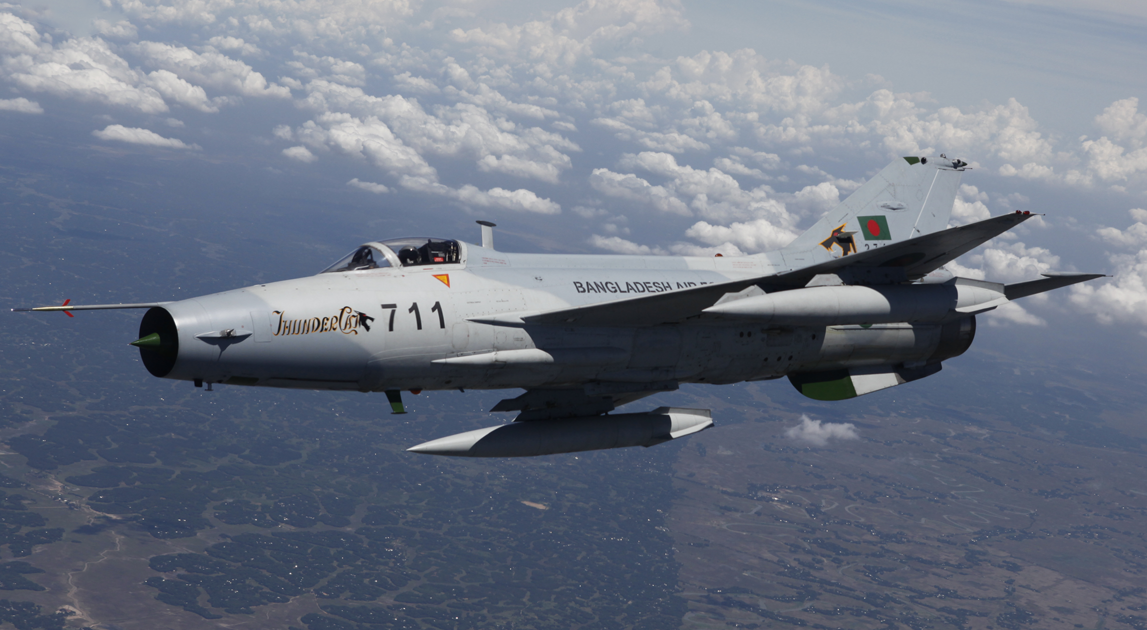 Bangladesh Air Force F-7BGi Inflight