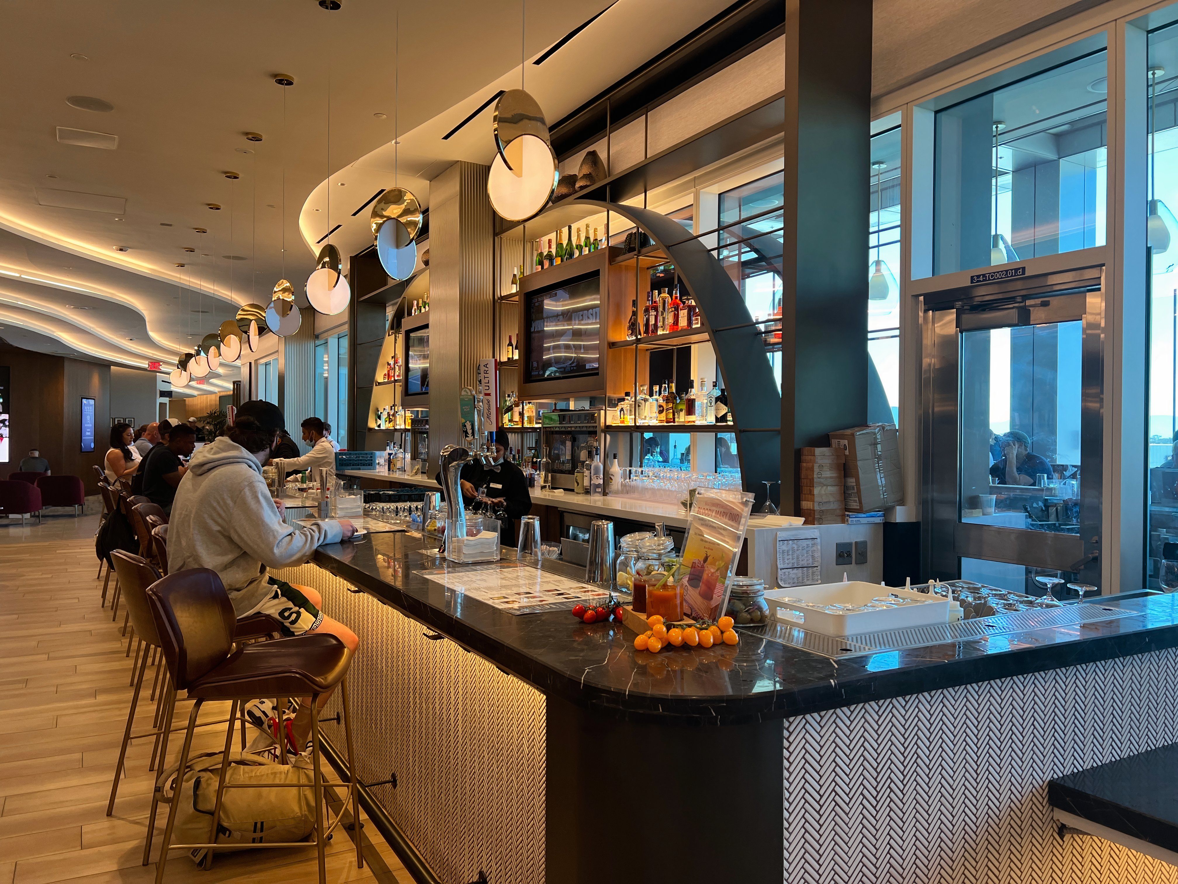 Delta Sky Club lounge at LAX International Airport in Los Angeles, California