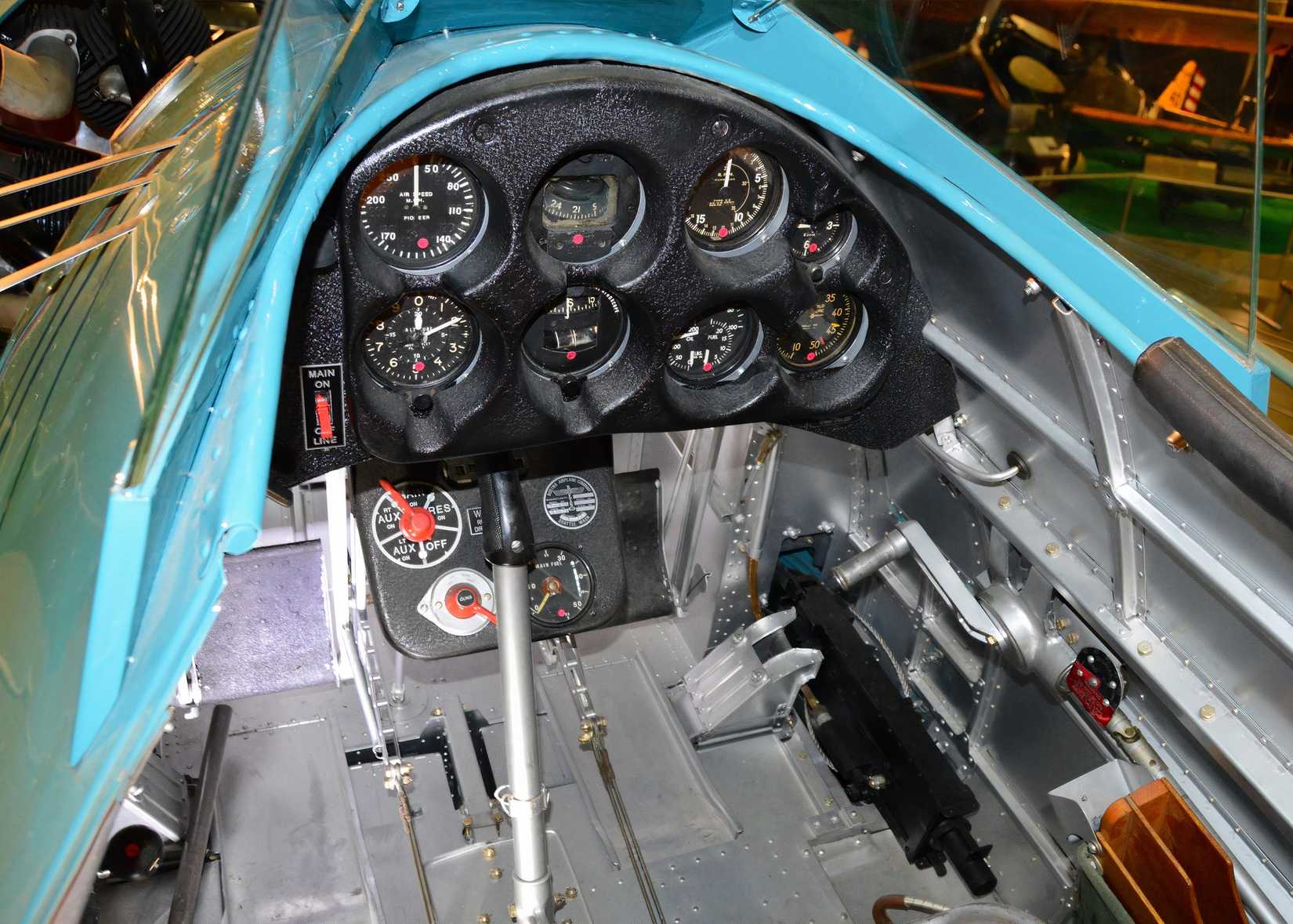 DAYTON, Ohio -- Boeing P-26A cockpit in the Early Years Gallery at the National Museum of the United States Air Force. 