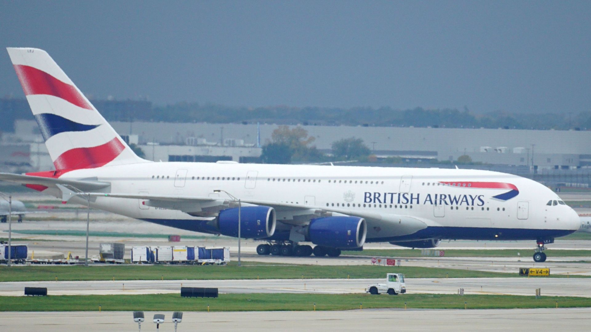 British Airways Airbus A380 on the ground