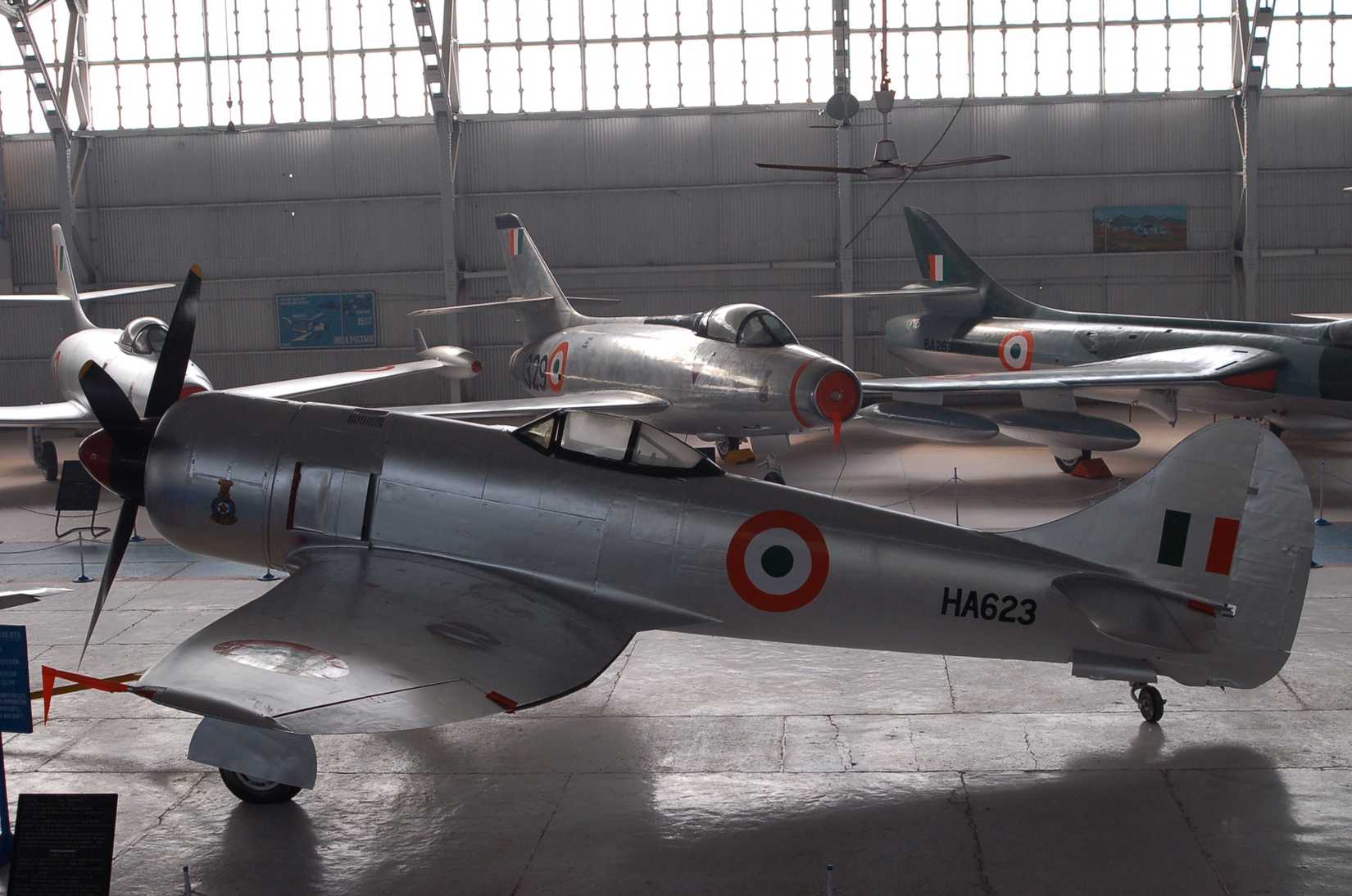 Hawker Tempest Mk.I preserved at the Indian Air Force Museum, New Delhi Indira Gandhi airport, India, 2007.