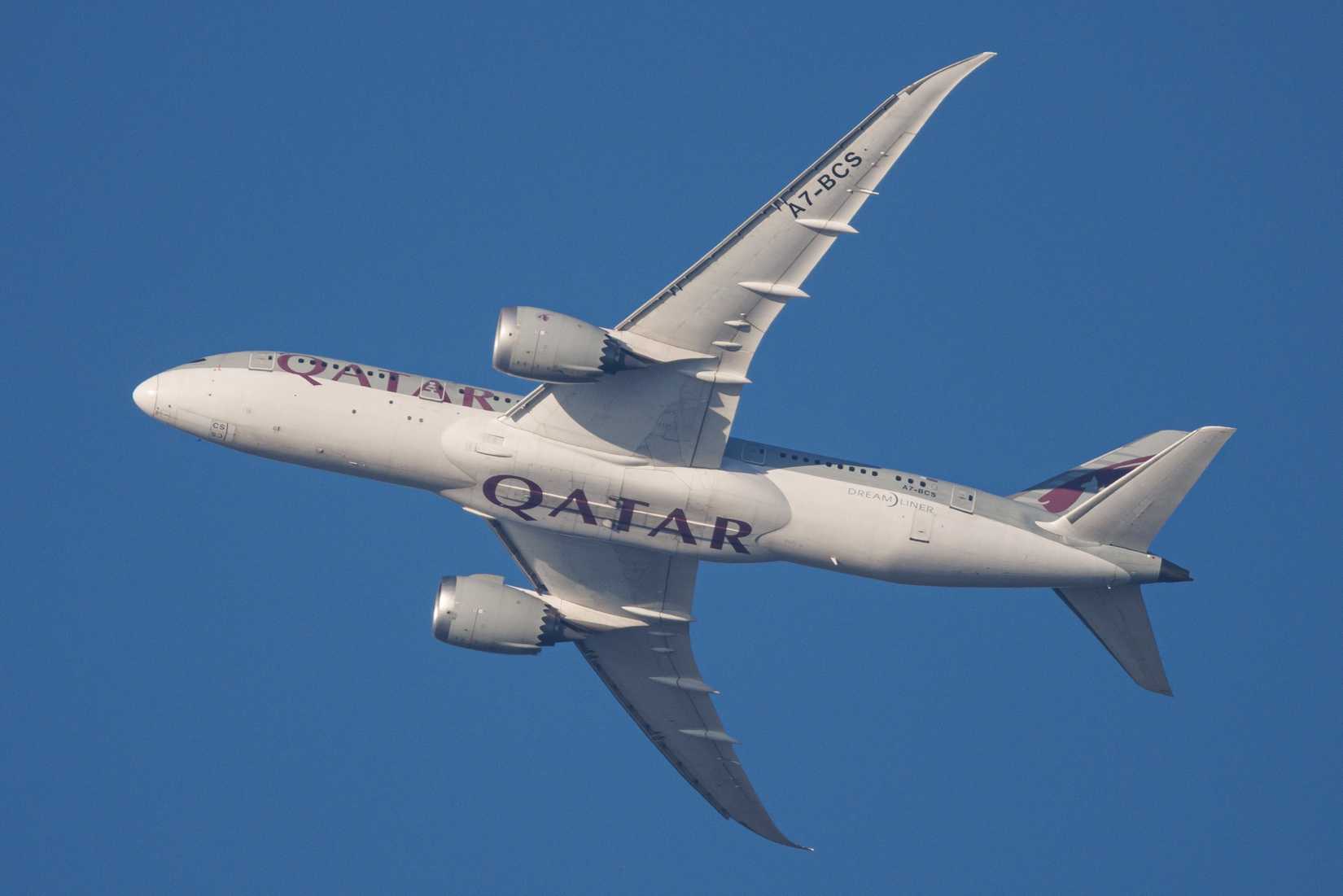 Qatar Airways (QR  QTR) at Hamburg Finkenwerder (EDHI XFW) with a Boeing 787-8 Dreamliner