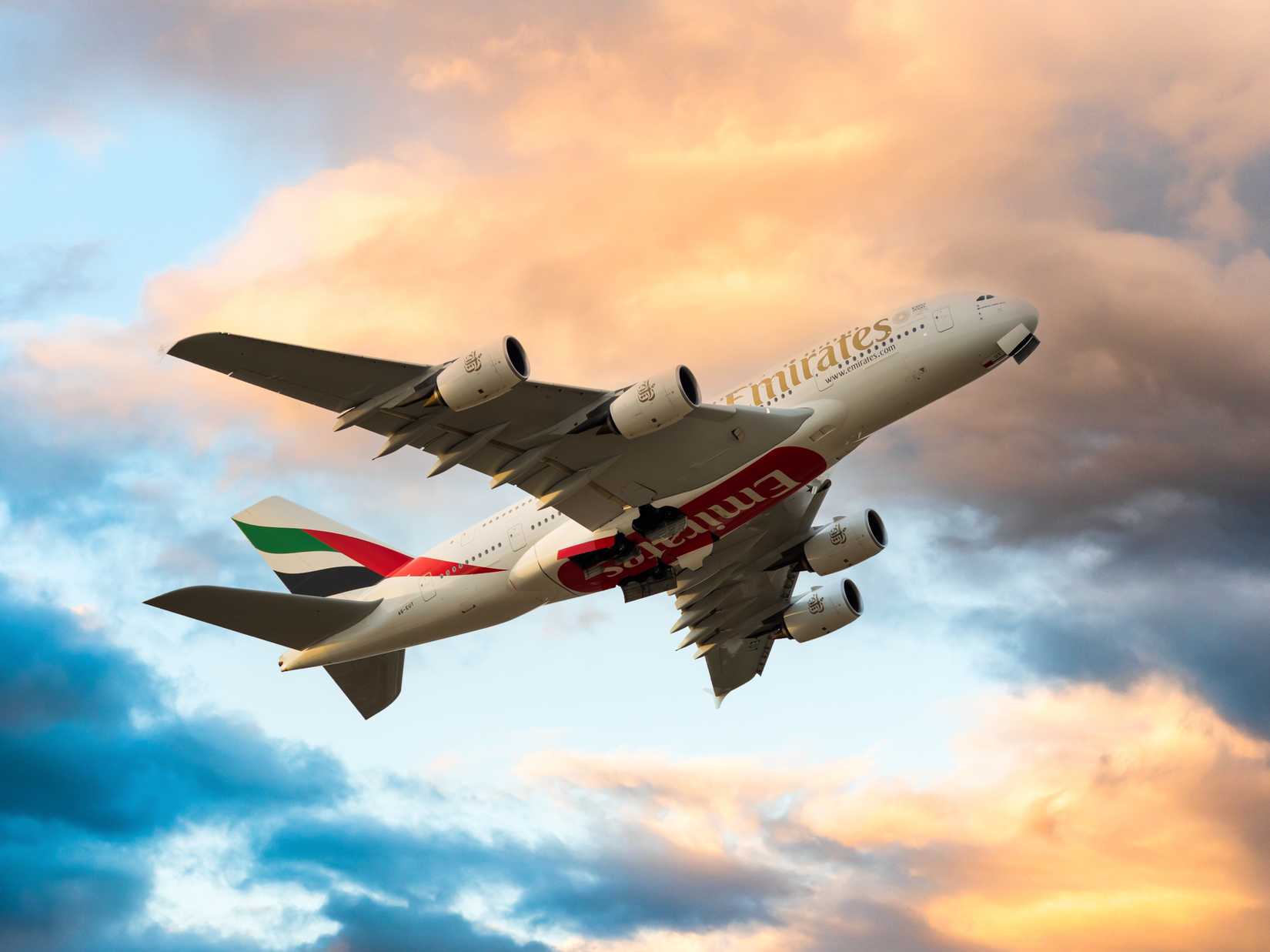 Emirates Airbus A380 at Vaclav Havel airport Prague (PRG)