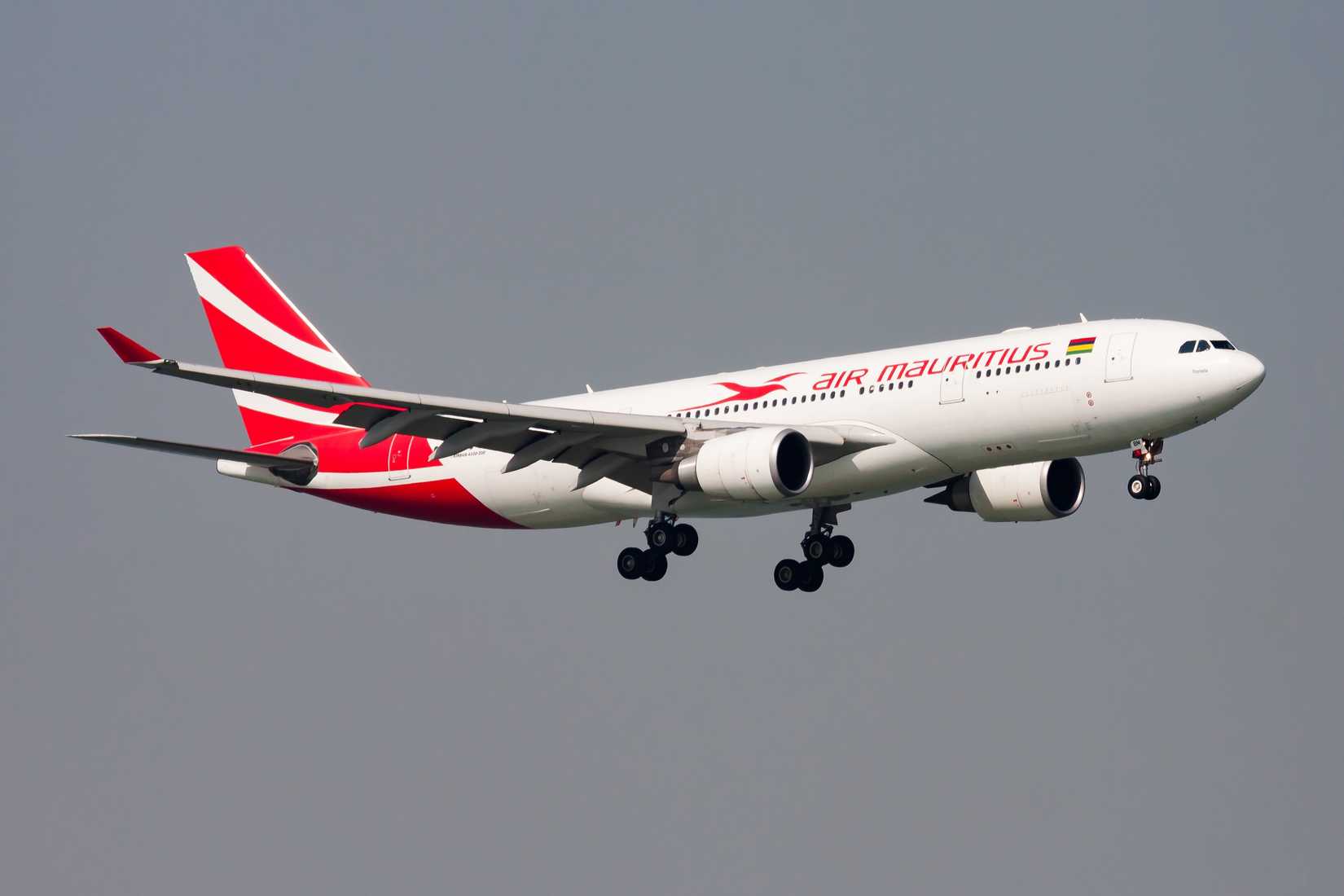 An Air Mauritius Airbus A330 flying