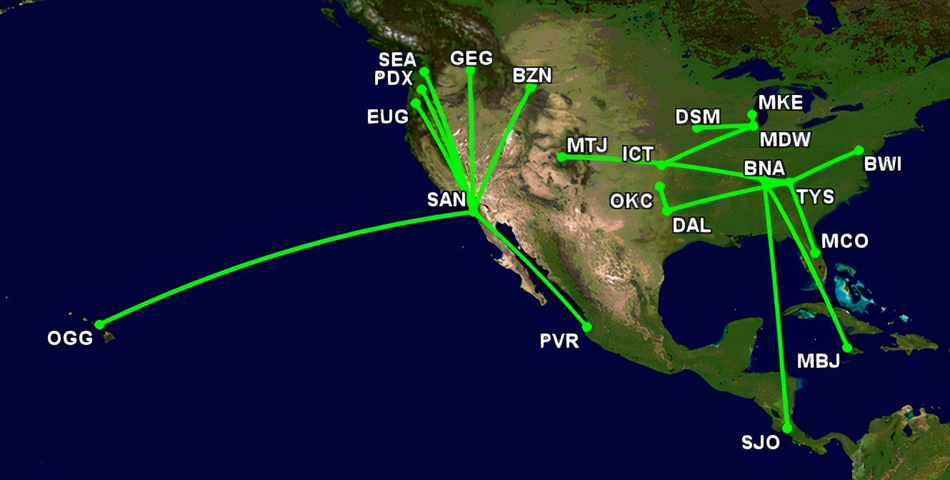 Southwest's additions