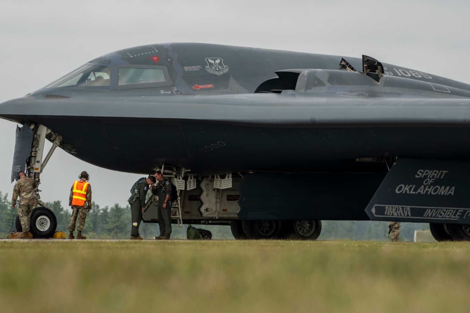 The flight crew changeover was conducted during Exercise Northern Strike, a National Guard Bureau sponsored training event designed to build readiness with joint and partner forces in all domains of warfare.